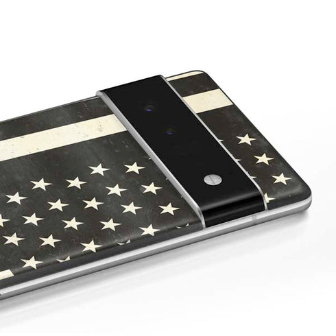 Black & White USA Flag Google Pixel 6 Pro Skin